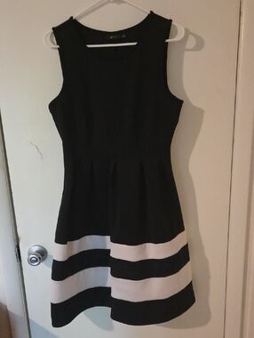 APT.9 Black And White Striped Dress